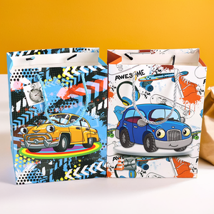 Bolsas de Regalo Personalizables con Temática de Autos para Fiestas - Product Image 1