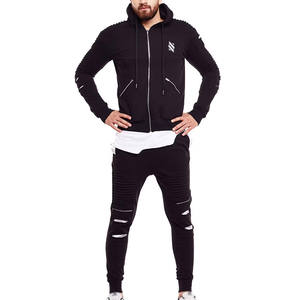 Wholesale Rate <b>Top</b> Quality Comfortable <b>Distressed</b> Tracksuits for Men High Street Style <b>Distressed</b> Men's Tracksuits - Product Image 1
