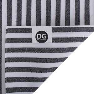 Manteles individuales para mesa de comedor de lino y algodón 100%, patrón de tejido cuadrado moderno de lujo, rayas negras para el hogar, cocina, boda al aire libre - Product Image 4