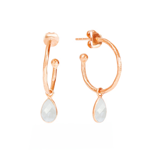 Dentelle Agate Gemstone Teardrop Shape 8x10mm Sterling Silver Gold Vermeil Dangle Drop Earring Wholesale Earring - Product Image 3