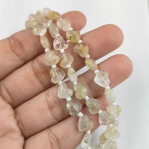 ลูกปัดพลอยควอตซ์ประดับพลอยสีทองธรรมชาติทรงเหลี่ยมเพชรพลอย8-9มม. หินหลวมเหลี่ยมเพชรพลอยได้รับการรับรองจากบุคคลที่สามตามต้องการ - Product Image 1