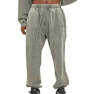 Pantalones de chándal informales de lavado ácido para hombre, material duradero transpirable ligero, diseño único, gran oferta, patrón recto - Product Image 2