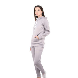 Conjunto Deportivo de Felpa con Capucha para Mujer, Invierno, Nuevo Estilo, Logotipo Personalizado, Corte Regular, Ropa de Entrenamiento - Product Image 3