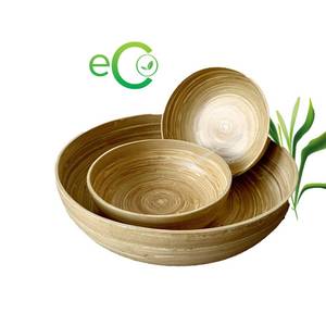 Top Trending Eye Catching Design Material natural hecho a mano Spun Bamboo Bowl de Vietnam - Product Image 3