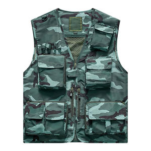 Fait sur mesure hommes respirant séchage rapide coton Polyester Cargo gilet automne décontracté vêtements d'extérieur multi-poches utilisation polyvalente - Product Image 1