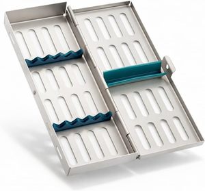 Caja de esterilización dental de acero inoxidable alemán, 1 unidad, para autoclave, con certificación CE - Product Image 1