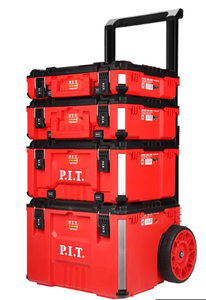 Cassetta Porta Attrezzi Rossa Multiuso ODM per Impieghi Gravosi con Ruote | Contenitore Organizer <span class=keywords><strong>Portatile</strong></span> Anti-Umidità da 30L per Ferramenta per Garage e Campeggio - Product Image 2