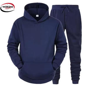 Haute qualité hommes formation Fitness survêtement personnalisé deux pièces ensemble respirant Jogging costume à capuche imprimé Logo grandes tailles - Product Image 3