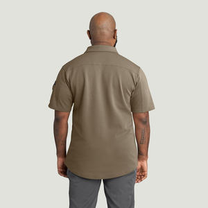 Chemise de travail pour hommes avec impression de broderie de logo personnalisé à manches longues vêtements de travail industriels durables OEM fournisseur en usine - Product Image 5