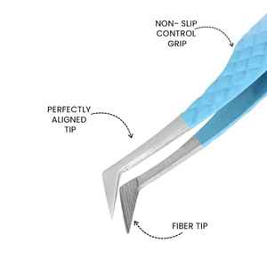 Pinzas Profesionales para Extensión de Pestañas de 75 Grados de Marca Privada, Agarre Fuerte, Delgadas, Rectas, Punta de Fibra para Volumen - Product Image 5