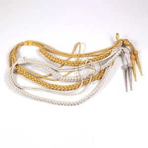 High Quality Gold-colored Knotted Cord Aiguillettes for Aviation Uniform | Ceremonial Golden Aiguillette for Pilot Uniforms - Product Image 3