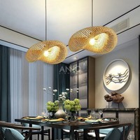 Lustre en rotin de luxe ANNO pour escalier duplex, luminaire suspendu LED surdimensionné pour villa
