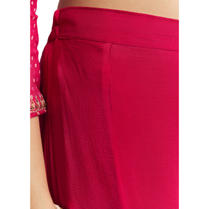 Rosa Chinon Bandhani Palazzo abito all'ingrosso donna abbigliamento etnico personalizzato moda OEM fabbrica fornitore di rinfuse Festival - Product Image 6