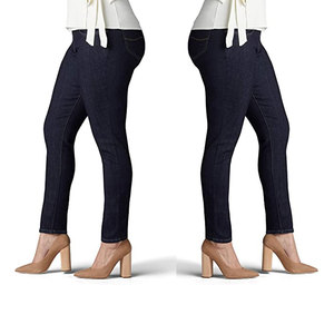 OEM negro holgado flaco pantalones de mezclilla para damas Casual entrenamiento correr Streetwear manga corta cintura Logo coloreado lavado monos - Product Image 6