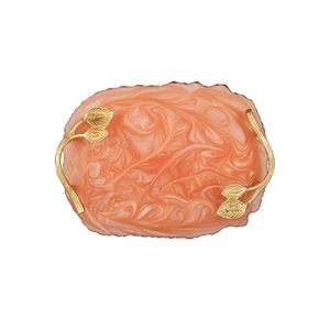 Bandeja de resina epoxi de alta calidad para servir alimentos Recubrimiento de piso epoxi Bandeja multiusos con mango dorado al mejor precio - Product Image 6