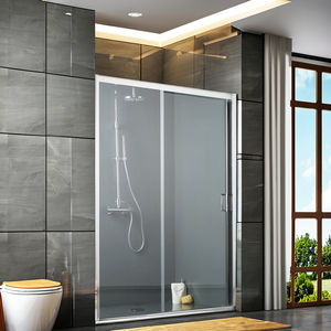Puerta Corredera de Vidrio Liso para Nicho de Ducha de 140 CM - Product Image 1