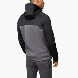 ชุดวอร์มแบบรูดซิปสำหรับผู้ชายผ้าฟลีซโพลีเอสเตอร์เทคโนโลยีผ้าคอนทราสต์ทรงเข้ารูปโลโก้ - Product Image 3