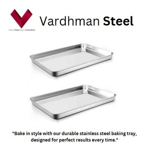 Plateau de cuisson en acier inoxydable en vente chaude, cuisez avec style grâce à notre plateau de cuisson en acier inoxydable durable, plat de cuisson en acier - Product Image 2