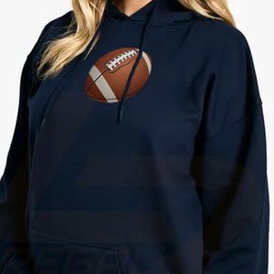 OEM personnalisé 2025 Anti-rides décontracté respirant Anti-boulochage sweats à capuche à épaules tombantes pour femme solide 3D broderie avant hiver - Product Image 2