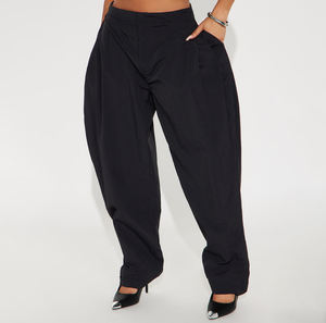 Pantalon de survêtement ample pour femme, taille élastique, 100 % nylon, coupe plate, nouvelle conception, jambe large, respirant, écologique, haute qualité sur mesure - Product Image 1