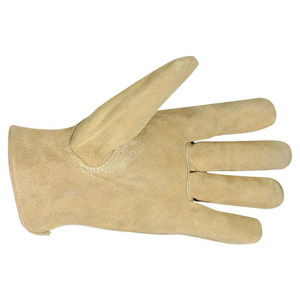 ถุงมือทำงานทำจากหนังแพะลายวัวที่มีความต้องการสูงถุงมือขับรถป้องกันการบาดกันแรงกระแทกใช้งานทั่วไป - Product Image 4