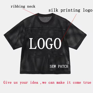 Camiseta de fútbol unisex recortada con estampado de transferencia de calor, camiseta de fútbol personalizable de manga corta - Product Image 3