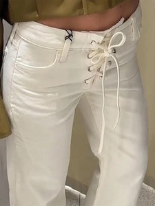 Nouveau pantalon au design élégant de qualité supérieure 100% coton biologique personnaliser pantalon en jean pantalon pour femmes respirant de qualité supérieure - Product Image 3