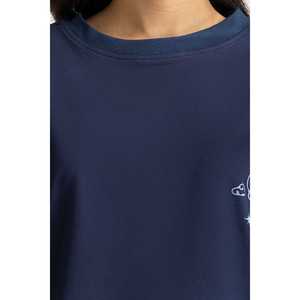 T-shirt décontracté d'été respirant en jersey 100 % coton à col rond et manches courtes avec motif rivets pour femme WM-KTP-SS24-028 - Product Image 3