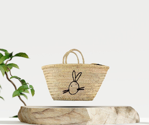 Sac en paille marocain magnifiquement fait à la main - Sac en paille de Pâques - Product Image 1