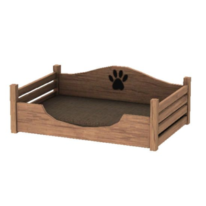 เตียงสัตว์เลี้ยงทำจากไม้ธรรมชาติสำหรับสุนัขใช้กลางแจ้ง - Product Image 4