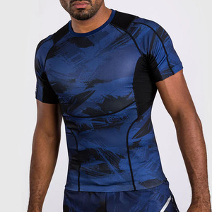 Impresión personalizada de manga corta Rash Guards ligero verano natación Rash chaleco para hombre de manga corta Rash chaleco - Product Image 3