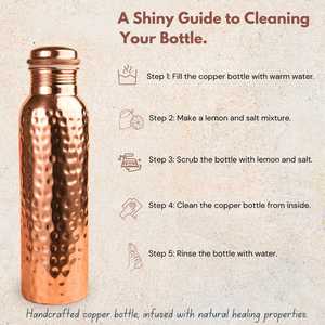 ขวดน้ำทองแดงบริสุทธิ์ขนาด35ออนซ์ฝาปิดกันการรั่วทำมือคุณประโยชน์ด้านสุขภาพพกพาง่ายสำหรับกีฬาฟิตเนสโยคะที่บ้าน - Product Image 5