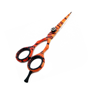 Tijera de peluquero de alta calidad, cuchillas afiladas, tijera de salón de acero inoxidable con tornillo elegante y reposapiés negro - Product Image 2