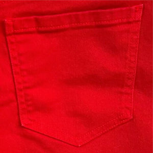 New Arrival High Quality 100% Cotton Solid <b>Red</b> color <b>Denim</b> <b>Shorts</b> Woman's With Straight Casual Style'Straight Style <b>shorts</b> - Product Image 5