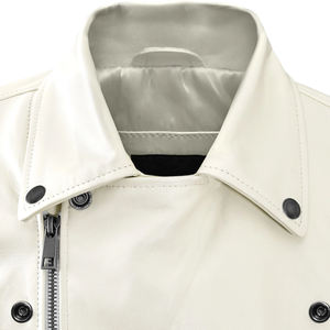 Veste en cuir de haute qualité au design nouveau pour hommes, style dernier cri, vestes en cuir de motard d'hiver, veste en cuir véritable élégante pour hommes - Product Image 3