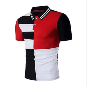 Camiseta Polo de Color de contraste Simple de alta calidad, camiseta Polo transpirable de manga corta para hombre 2025 - Product Image 3