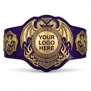Cinturón de Campeón con Logotipo Personalizado para Adultos con Estilos de Aikido, Samurai, Grappling, Taekwondo, Jiu-Jitsu y Boxeo - Product Image 1