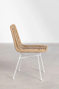 Modern Design Contemporary Minimalist Metal Dining <b>Chair</b> Synthetic <b>Rattan</b> Wicker <b>Chair</b> for Restaurant Hotel Furniture for Park - Product Image 2