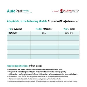 Elevador de Ventanilla Trasera Izquierda de Plástico para Renault Clio FD113607 - Product Image 2