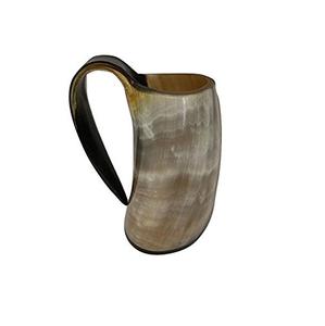 Stylish Design Ox & Buffalo Horn Drinking <b>Mug</b> With Latest Stand Handcrafted <b>Mug</b> For Mead Beer Wine Tankard <b>Mug</b> - Product Image 2