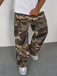 <b>Men's</b> Casual Slim Fit Straight Long <b>Trousers</b> High Waist Breathable Jogger Tactical Pants Knitted Flat Resistant for Outdoor Use - Product Image 5