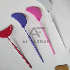 Miroir d'extension de cils en forme de coupe carrée et demi-lune de couleur personnalisée disponible Miroirs d'inspection de cils en acier inoxydable - Product Image 2