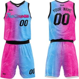 Conjunto de Uniforme de Baloncesto Sublimado con Diseño Personalizado, Jersey y Pantalones Cortos con Degradado Rojo y Negro - Product Image 4