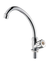 Robinet de cuisine et de salle de bain en ABS, vente en gros, à poignée unique, avec col long, évier de lavabo, noyau de valve en céramique, robinets d'évier de lavabo