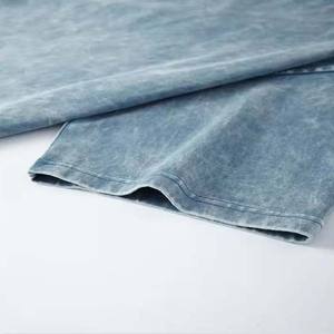 2025 hombres de algodón de gran tamaño Vintage lavado impreso en blanco lavado ácido patrón de Color sólido ropa de hombre Camiseta para hombres - Product Image 2