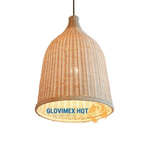 Meilleur choix de design, abat-jour en rotin rustique fait à la main, lustre durable, sûr, écologique, naturel - Product Image 1