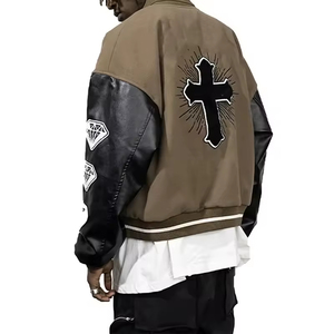 Letterman Chicago Hooded Varsity Jackets 2025 Hot Selling High Quality Customized Canvas Breathable Winter Jacket for <b>Men</b> - Product Image 2