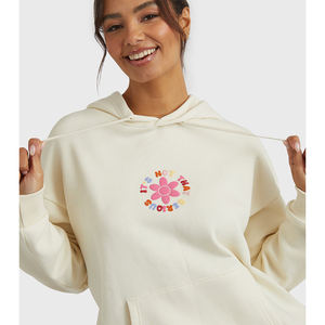 Sudadera con capucha para mujer, sudadera holgada con agujeros y hombros caídos, sudaderas con capucha informales de color claro para mujer, sudaderas con capucha de gran tamaño para mujer - Product Image 4