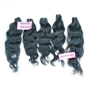 Extensions de cheveux humains naturels non traités Remy indiens, couleur naturelle, cuticules alignées, double trame, ondulations profondes, 100g - Product Image 3