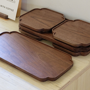 Bandeja de madera de acacia de diseño rústico al mejor precio, organizador de madera para servir comida, Decoración de mesa de exhibición, precio barato de Vietnam - Product Image 6